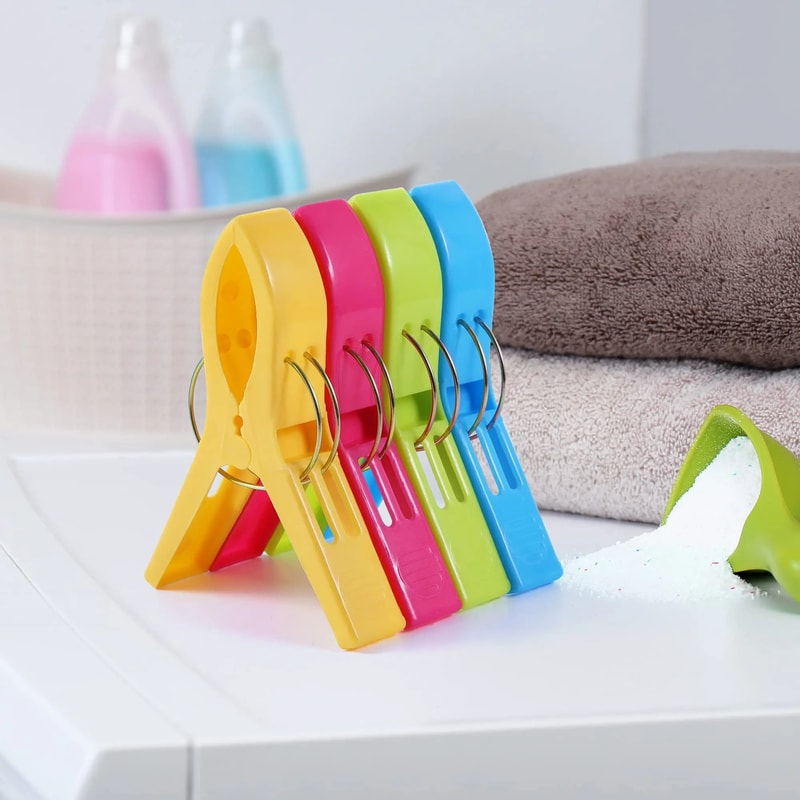 Heavy Duty Beach Towel Clips Set Non Slip Chair Clips for Towels and Outdoor Use