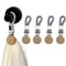 Braided Cotton Towel Clip Set Space Saving Towel Holder Loop for Kitchen and Bathroom