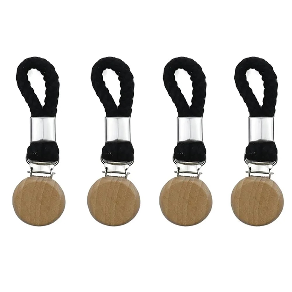 Braided Cotton Towel Clip Set Space Saving Towel Holder Loop for Kitchen and Bathroom