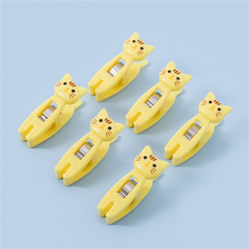 Cute Cartoon Cat Clips Multipurpose Snack Sealing And Bookmark Clips Set 4