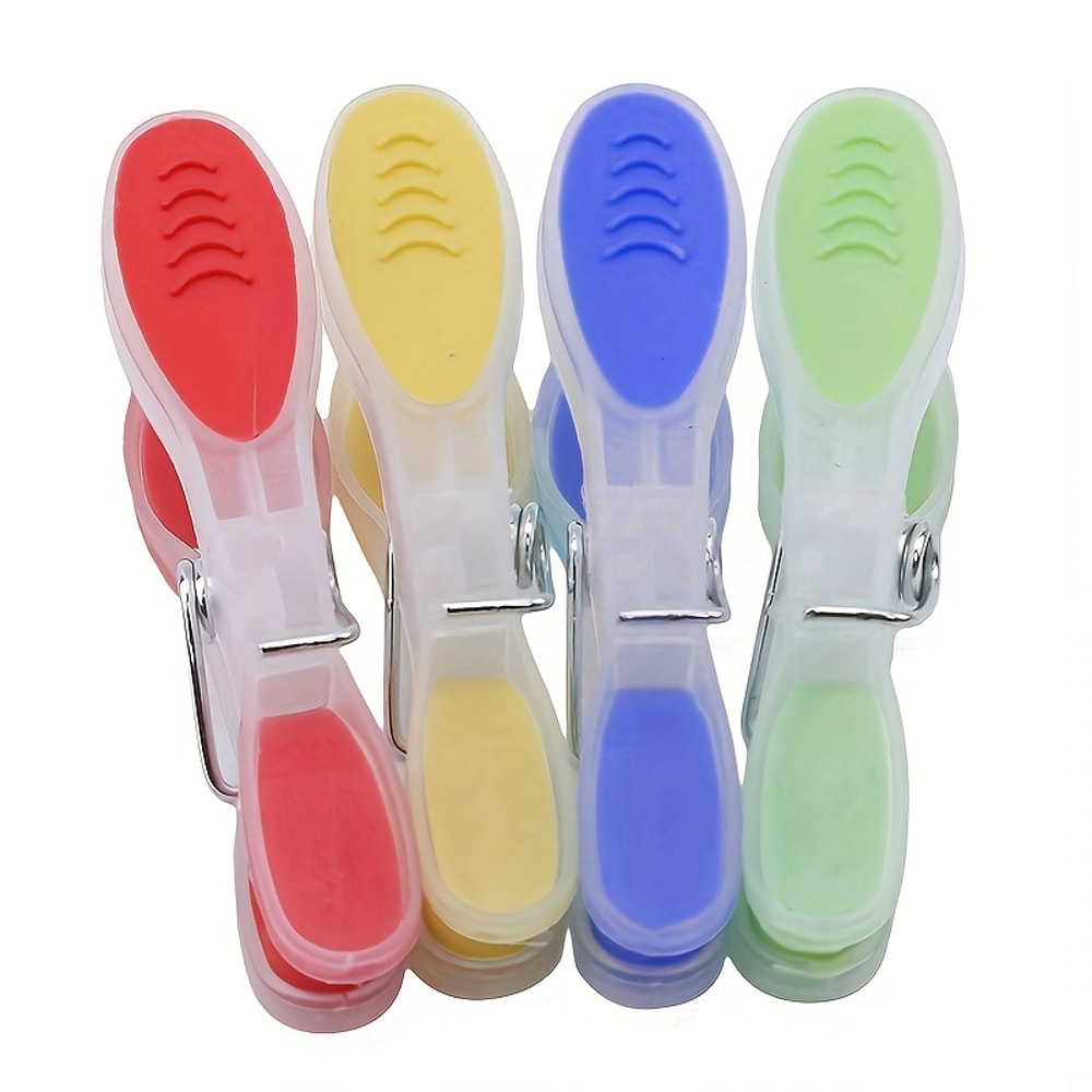Windproof Plastic Clothespins Set Durable Laundry Clips For Socks Underwear And Small Items 2