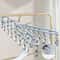 Stainless Steel Sock Drying Rack with Windproof Hooks Portable Clothes Drying Hanger