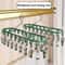 Stainless Steel Sock Drying Rack with Windproof Hooks Portable Clothes Drying Hanger