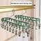 Stainless Steel Sock Drying Rack with Windproof Hooks Portable Clothes Drying Hanger