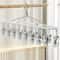 Stainless Steel Sock Drying Rack with Windproof Hooks Portable Clothes Drying Hanger