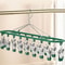 Stainless Steel Sock Drying Rack with Windproof Hooks Portable Clothes Drying Hanger