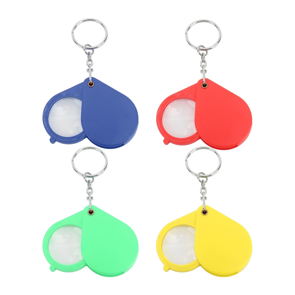 Mini Magnifying Glass Keychain Portable Foldable Pocket Magnifier For Reading 0
