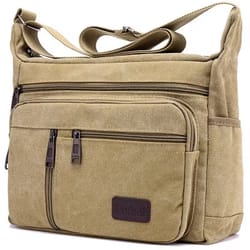 men canvas messenger crossbody bag durable travel shoulder tote