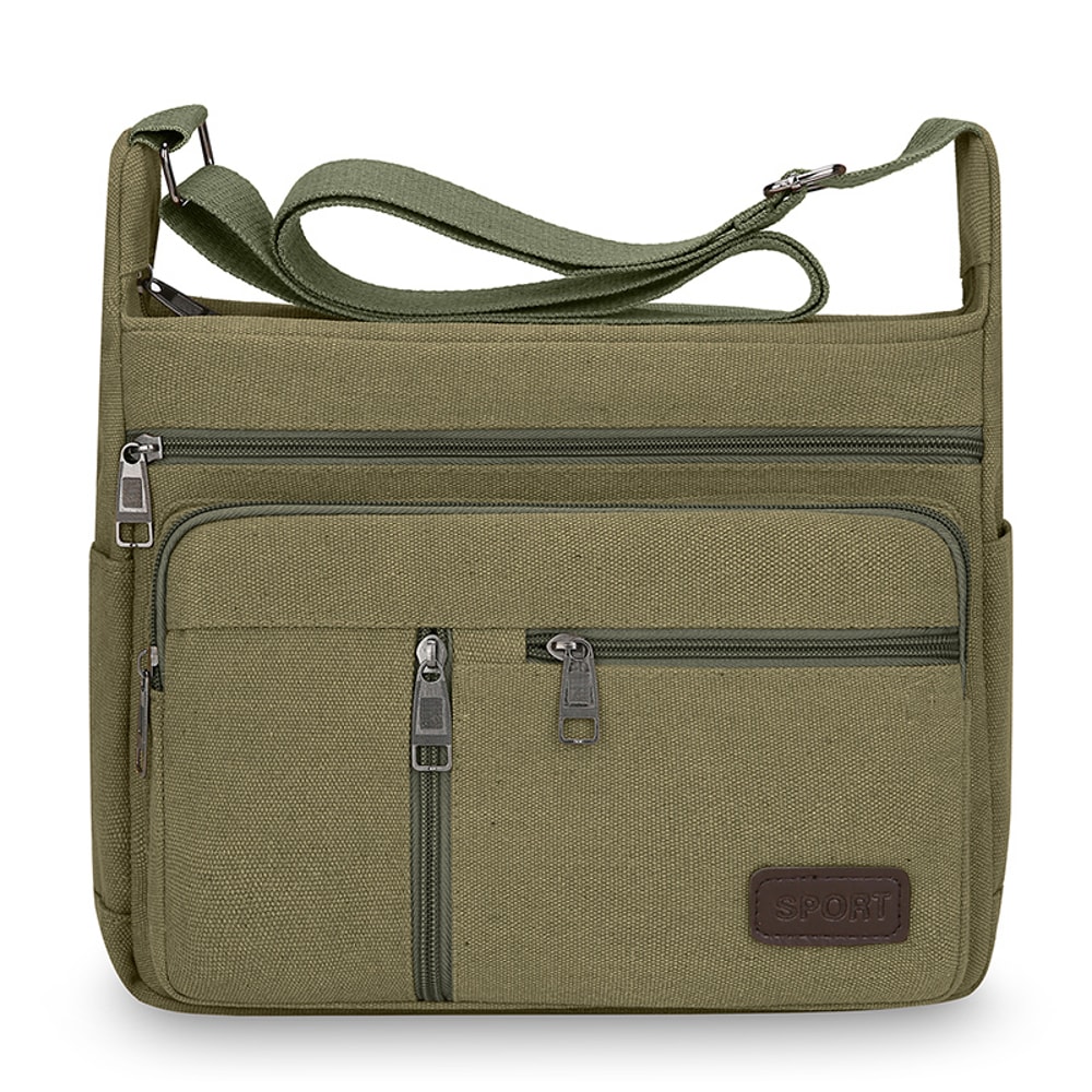 Men Canvas Messenger Crossbody Bag Durable Travel Shoulder Tote 7