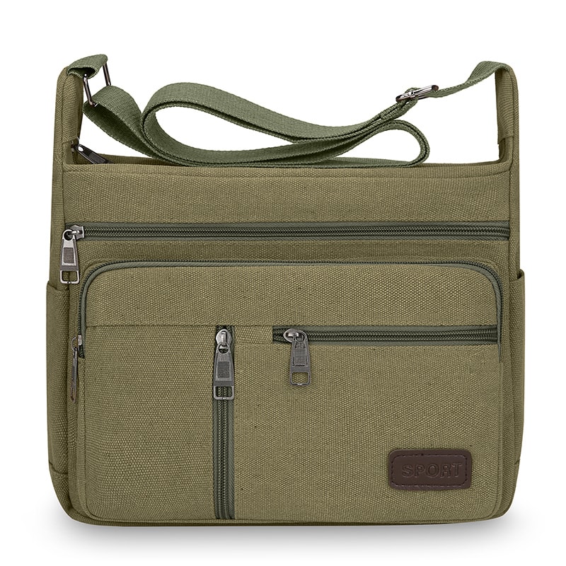 Men Canvas Messenger Crossbody Bag Durable Travel Shoulder Tote 7