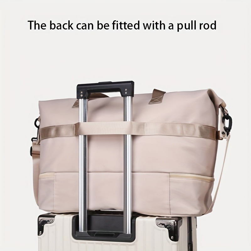 Large Capacity Travel Duffel Bag With Shoe Compartment Durable Gym Tote 3