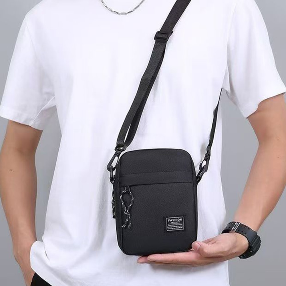 Minimalist Nylon Crossbody Bag For Men Lightweight Casual Shoulder Messenger Bag 1