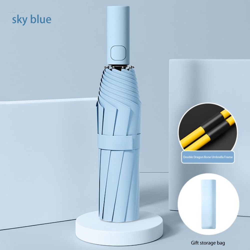 Fully Automatic Windproof Folding Umbrella With UV Protection Compact Travel Rain Umbrella 7