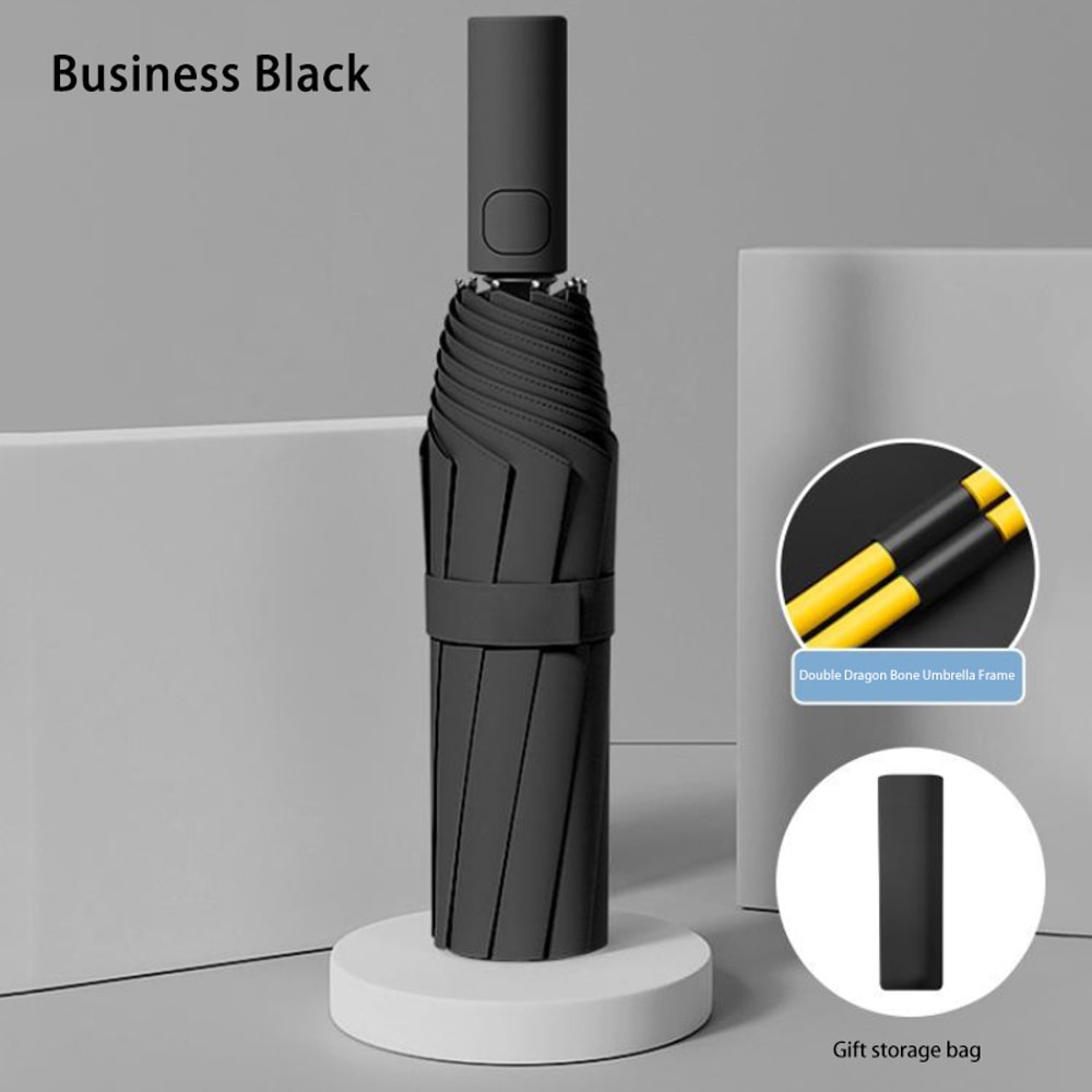 Fully Automatic Windproof Folding Umbrella With UV Protection Compact Travel Rain Umbrella 8