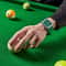 Mens Sport Watch Waterproof Silicone Strap Green Billiards Dial Wristwatch 0