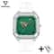 Mens Sport Watch Waterproof Silicone Strap Green Billiards Dial Wristwatch 6