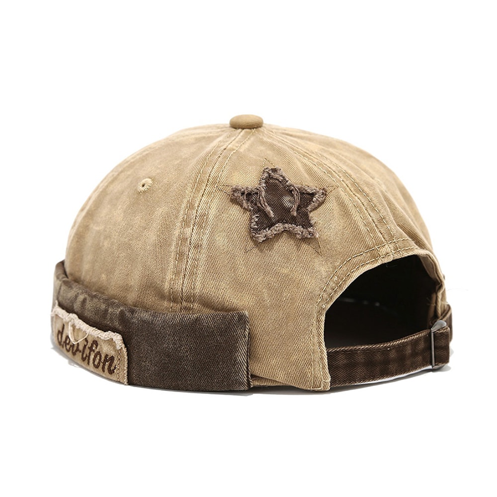 Vintage Brimless Docker Cap Adjustable Retro Cotton Beanie Hat 5