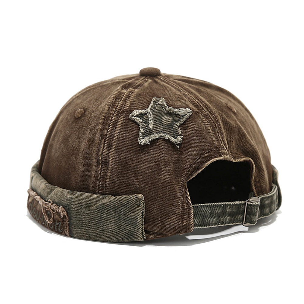 Vintage Brimless Docker Cap Adjustable Retro Cotton Beanie Hat 6