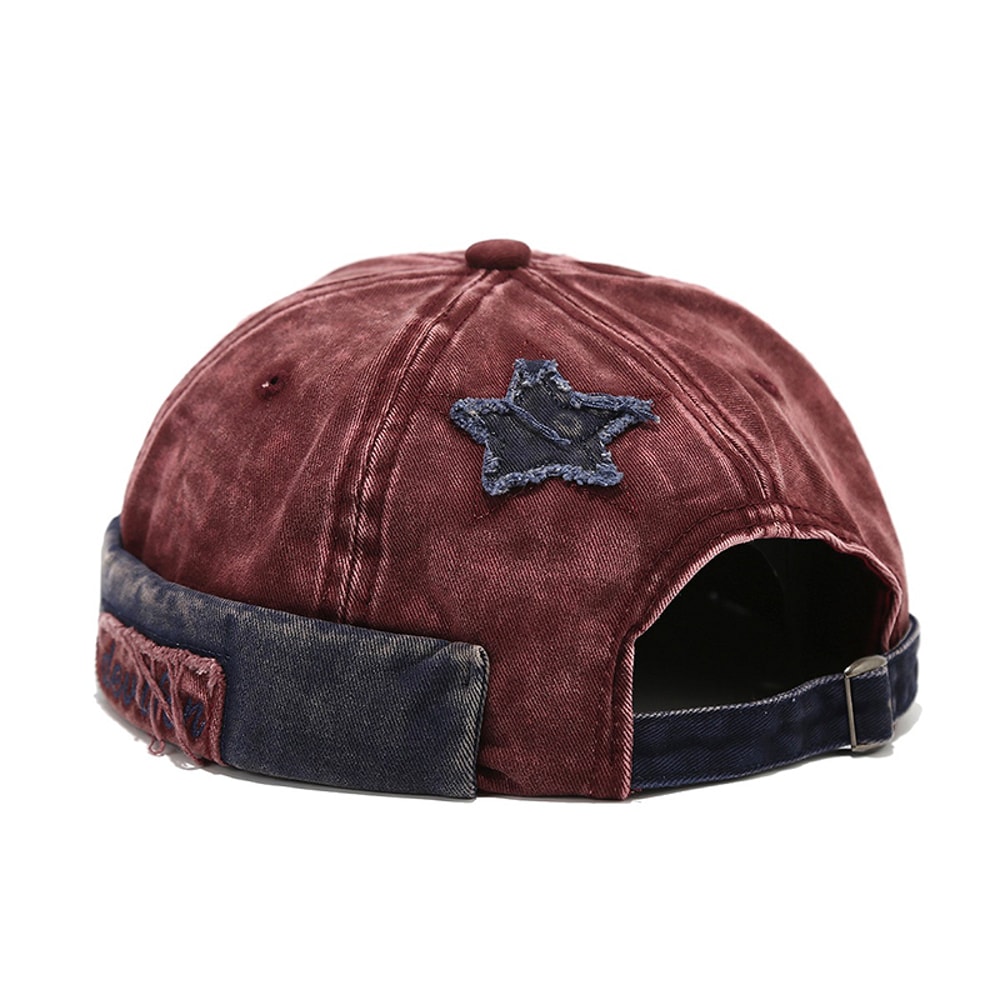 Vintage Brimless Docker Cap Adjustable Retro Cotton Beanie Hat 9