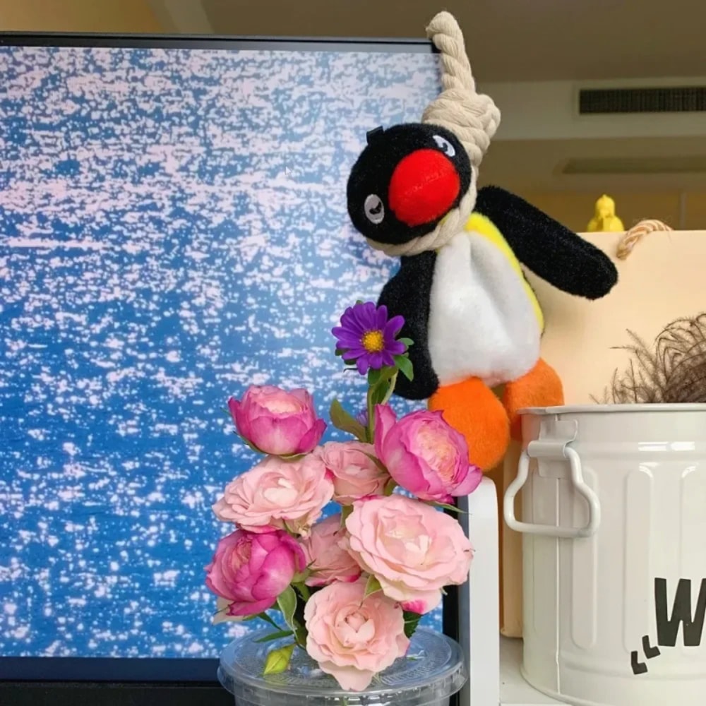 Cute Penguin Plush Keychain Soft Animal Backpack Charm Gift