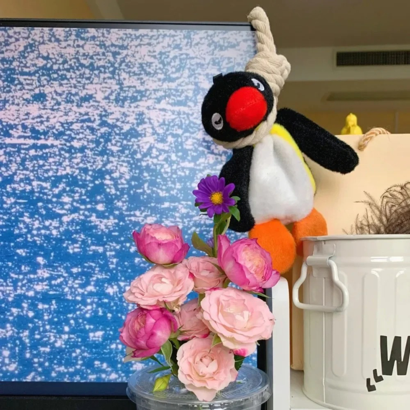 Cute Penguin Plush Keychain Soft Animal Backpack Charm Gift