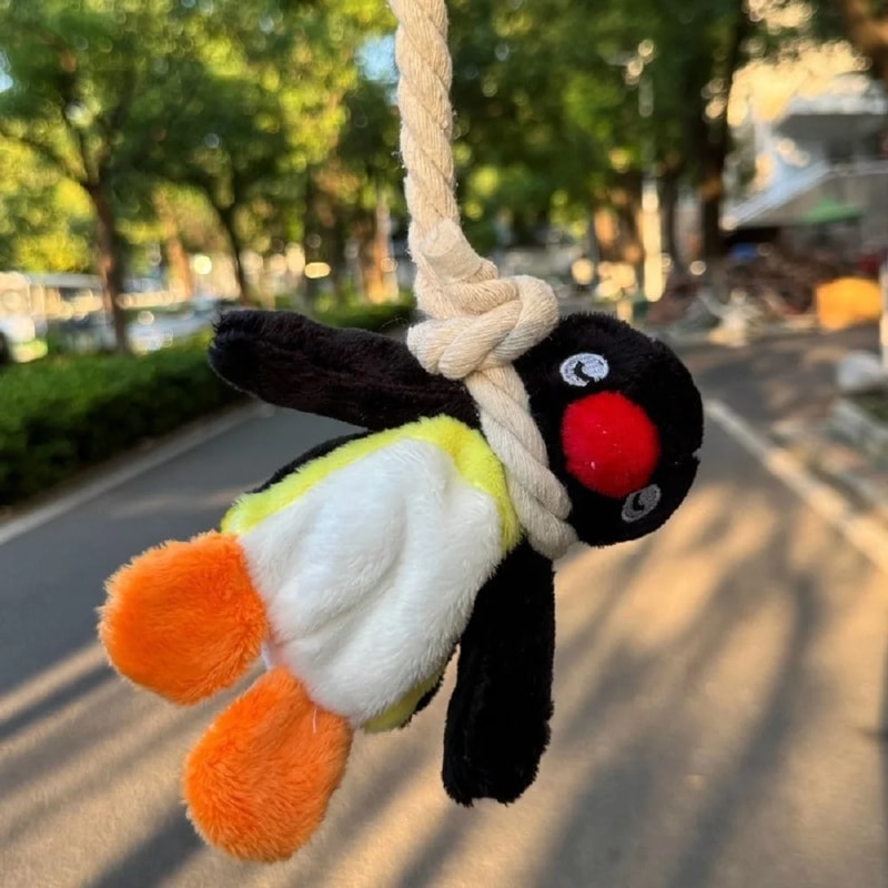 Cute Penguin Plush Keychain Soft Animal Backpack Charm Gift