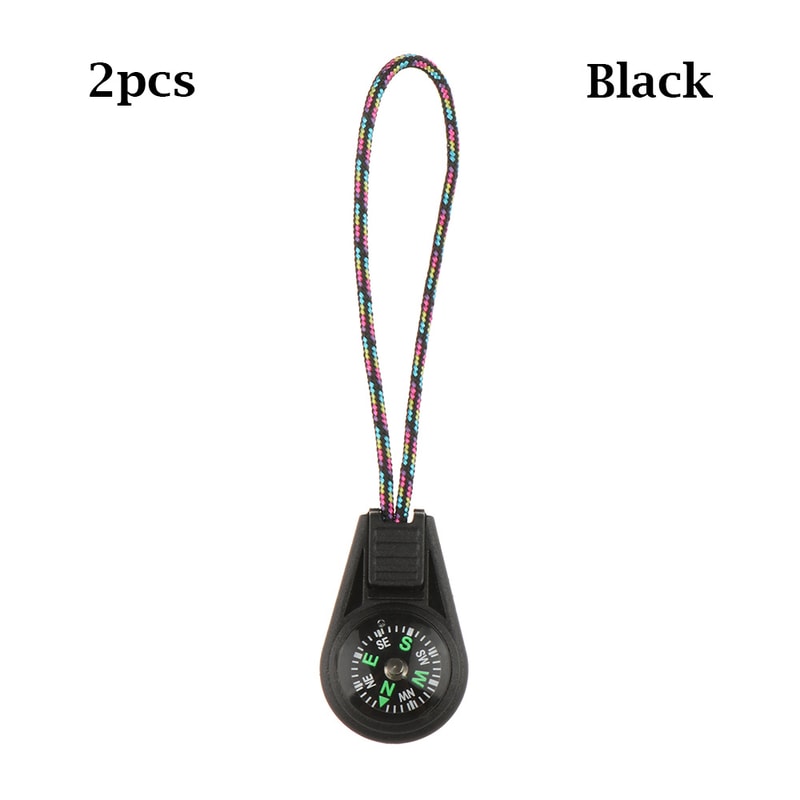 Mini Survival Compass Keychain Paracord Zipper Pull EDC Outdoor Navigation Tool 11