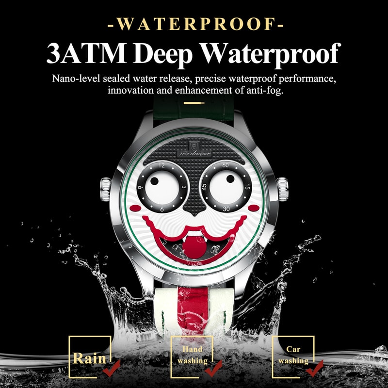 Luxury Waterproof Mens Watch Quartz Leather Strap Sports Wristwatch 1