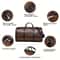 Large Capacity Crocodile Texture Travel Duffel Bag Retro Leather Style Weekender 5