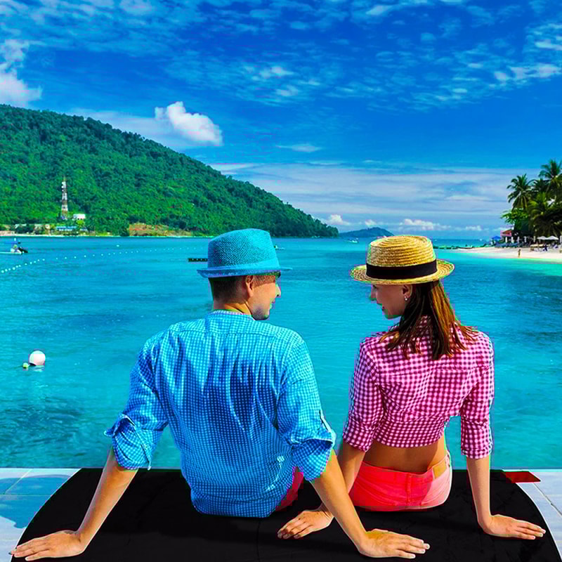 Compact Waterproof Pocket Picnic Blanket Lightweight Foldable Outdoor Mat