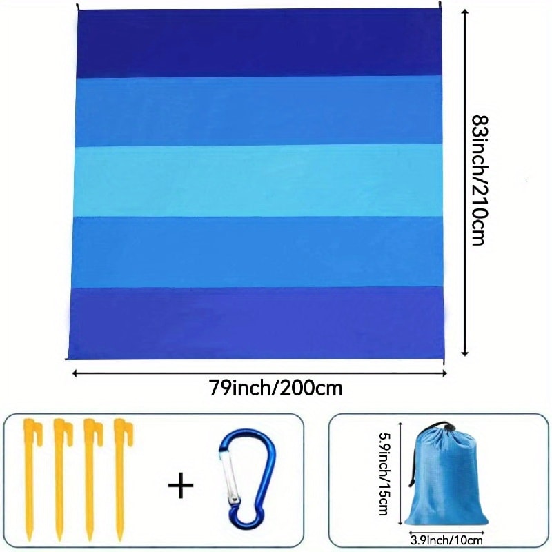 Oversized Waterproof Beach Blanket Sandproof Quick Dry Picnic Mat For Travel Camping 4