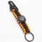 Tactical Survival Keychain With Compass Paracord Carabiner Outdoor Gear Clip 0