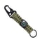 Tactical Survival Keychain With Compass Paracord Carabiner Outdoor Gear Clip 6
