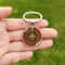 Roulette Wheel Keychain Lucky Charm Glass Pendant Keyring Gift For Men And Women 0