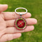 Roulette Wheel Keychain Lucky Charm Glass Pendant Keyring Gift For Men And Women 1