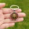 Roulette Wheel Keychain Lucky Charm Glass Pendant Keyring Gift For Men And Women 2