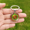 Roulette Wheel Keychain Lucky Charm Glass Pendant Keyring Gift For Men And Women 3