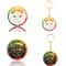 Rotating Color Wheel Keychain Metal Color Compass Artist Palette Keyring