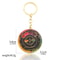 Rotating Color Wheel Keychain Metal Color Compass Artist Palette Keyring