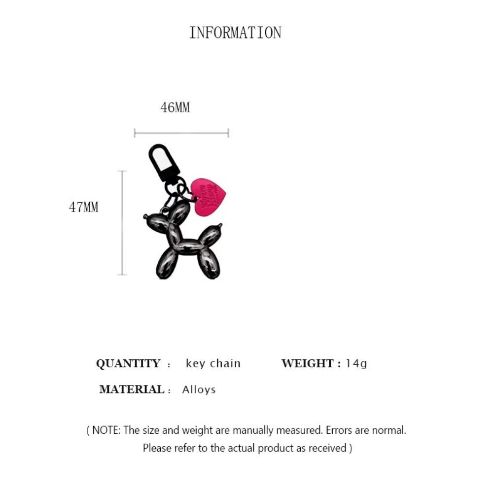 Cute Balloon Dog Keychain Cartoon Couple Keyring Car Charm Gift 3