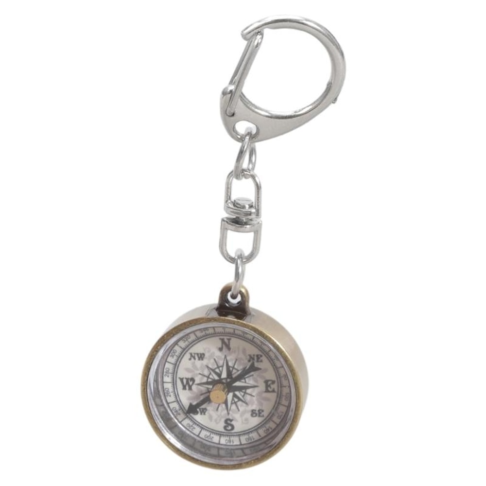 Mini Portable Compass Keychain Retro Survival Hiking Navigation Tool