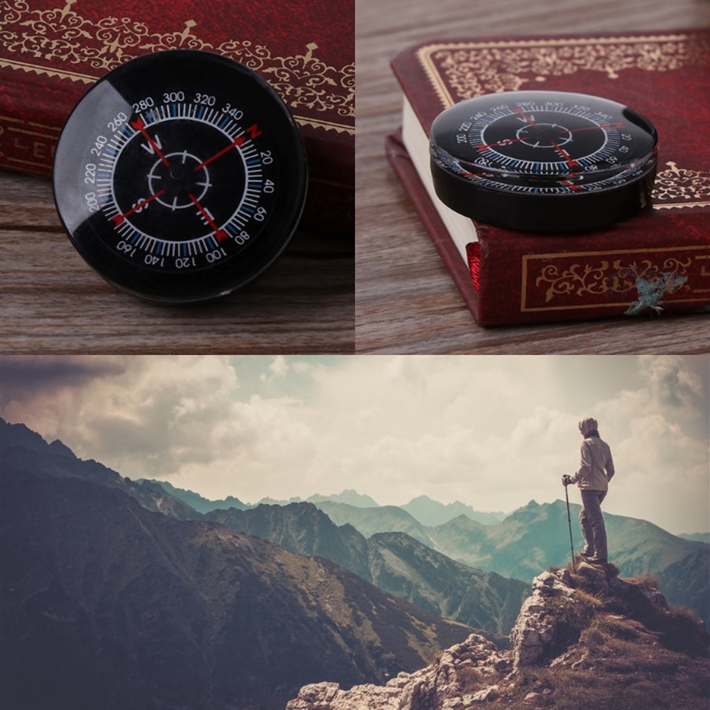 Mini Button Compass Portable Pocket Survival Navigation Tool For Hiking And Camping 2