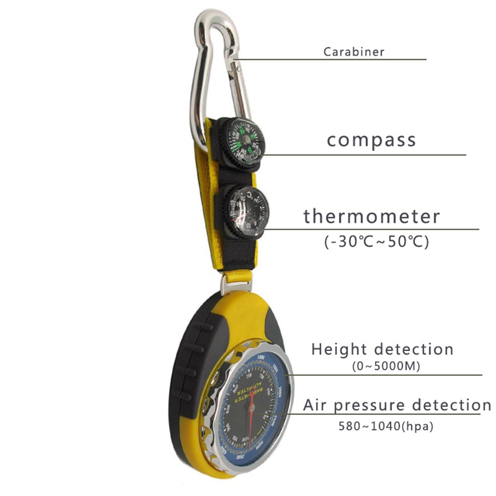 Portable Altimeter Barometer Compass Thermometer Outdoor Hiking Tool 1