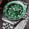 Mens Stainless Steel Quartz Watch Casual Fashion Calendar Wristwatch Green Dial 1