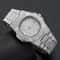 Luxury Diamond Stainless Steel Quartz Watch For Men With Calendar 1