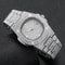 Luxury Diamond Stainless Steel Quartz Watch For Men With Calendar 1