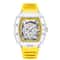 Barrel Shaped Transparent Quartz Watch for Men Waterproof Sport Luxury Wristwatch