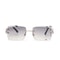 Luxury Rimless Sunglasses Diamond Cut Square Frameless Glasses