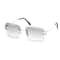 Luxury Rimless Sunglasses Diamond Cut Square Frameless Glasses