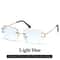 Luxury Rimless Sunglasses Diamond Cut Square Frameless Glasses